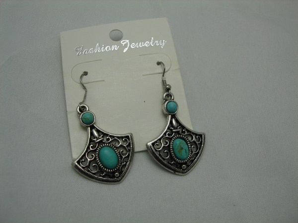 Turquoise Stone Earring in Silver